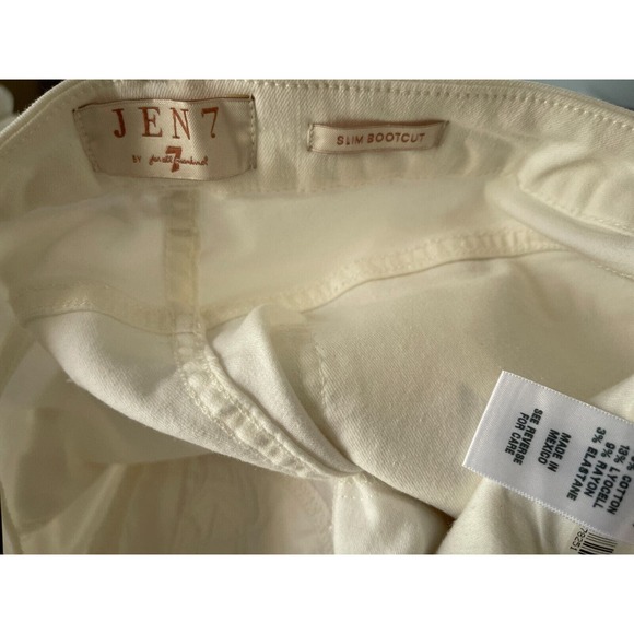 Jen7 by 7 For All Mankind 10 Bootcut Jeans WHITE Slim READ* - Picture 11 of 11